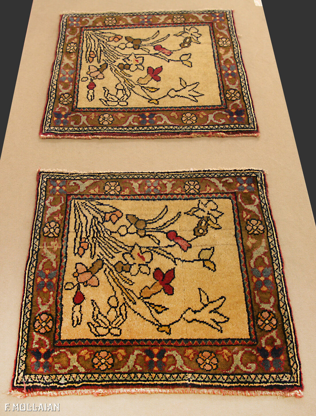 Tappeto Persiano Antico Coppia di Isfahan n°:53886814-80129240
